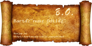 Bartánusz Odiló névjegykártya